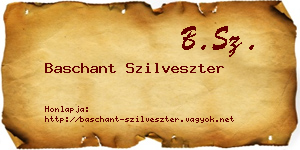 Baschant Szilveszter névjegykártya